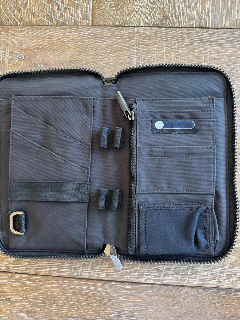 LeSportsac Black Nylon Mens Travel Document Organizer
